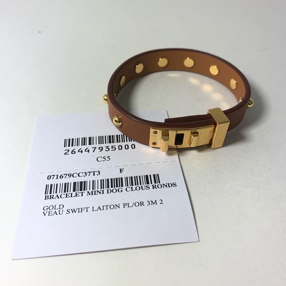 hermes mini dog bracelet
